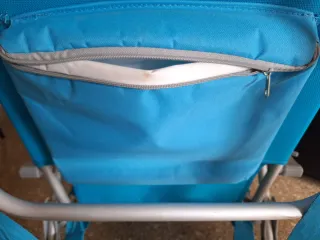 3 Silla/Tumbona Playa Azul y Plata