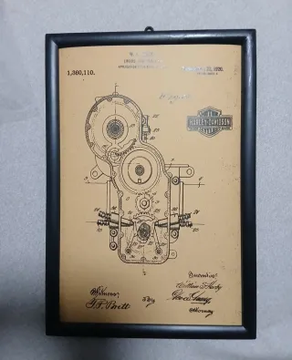 4 láminas retro ( Artesanía) Harley Davidson