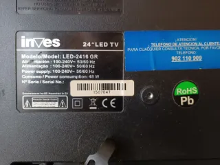 Televisión Led Inves 24 para reparar