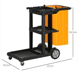 Carro de Limpieza con Bolsa y Ruedas