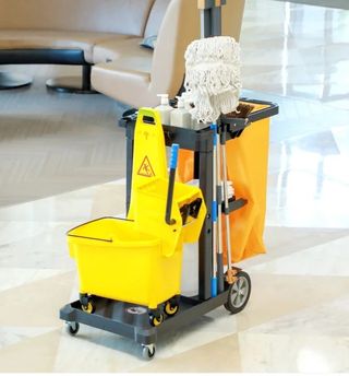 Carro de Limpieza con Bolsa y Ruedas