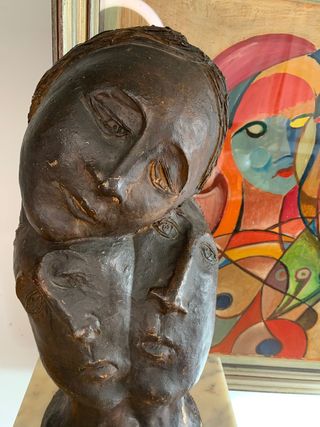 Scultura in terracotta dipinta Enrico Carmassi