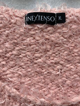 Jersey suéter punto, XL, rosa coral.