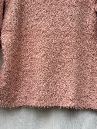 Jersey suéter punto, XL, rosa coral.