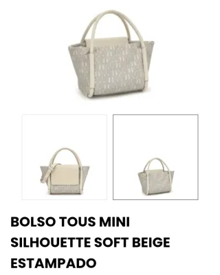 Bolso Tous Beige y Blanco.