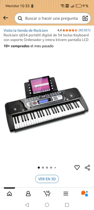 Teclado RockJam RJ-654 54 teclas