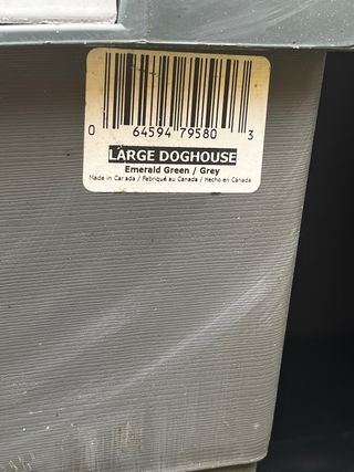 Caseta perro grande gris/verde