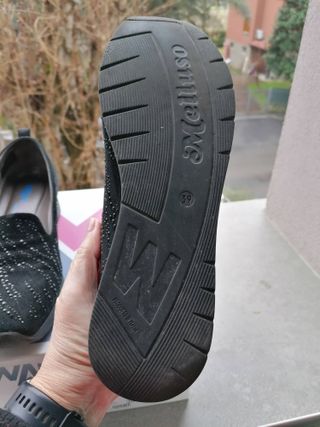 Melluso Walk Scarpe Camoscio Nero Brillantini 39