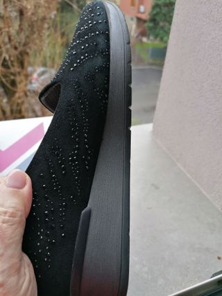 Melluso Walk Scarpe Camoscio Nero Brillantini 39