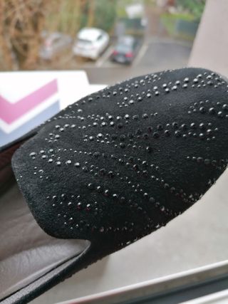 Melluso Walk Scarpe Camoscio Nero Brillantini 39