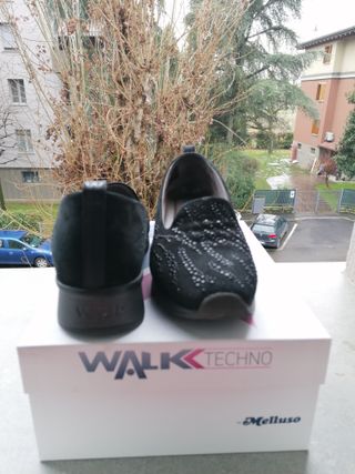 Melluso Walk Scarpe Camoscio Nero Brillantini 39