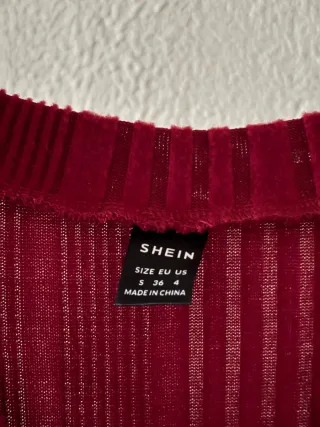 Vestido/Chaleco Punto Granate