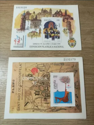1993. 2 Sellos España Lámina