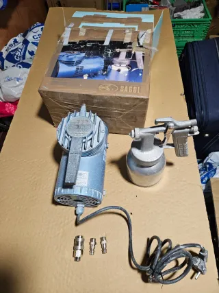 Compresor Sagola 777 y Pistola 472