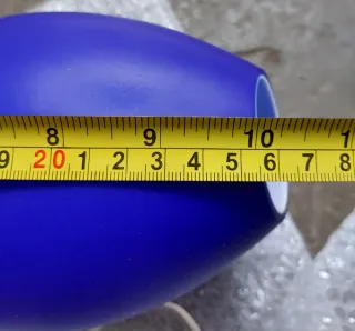 Lámpara Vintage, cristal Murano Azul 90's NUEVA