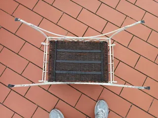 Asiento de Hierro Forjado con Mimbre