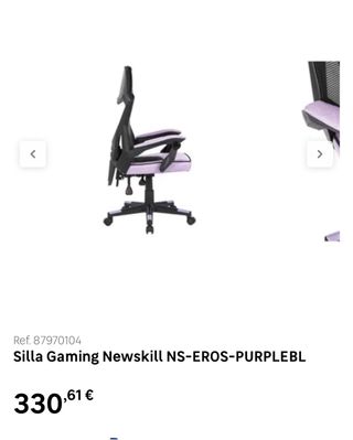 Silla Gaming Newskill Morada y Negra