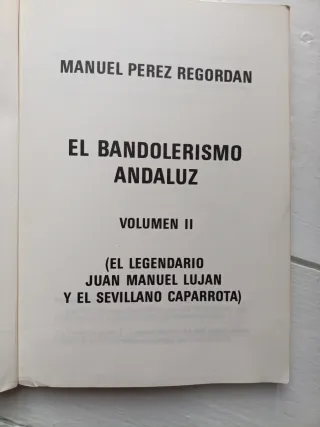 El Bandolerismo Andaluz. Tomo 2