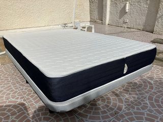 cama 135x190cm colchon y tapiflex alta gama