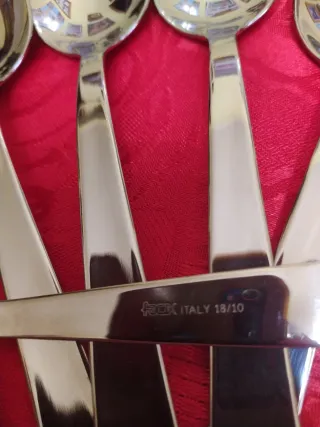 6 Cucchiai Tavola Inox 18/10 Nuovi