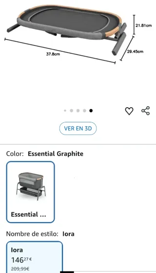 Maxi-Cosi Iora Cuna Colecho Bebe, Co-Sleeper 0-6M