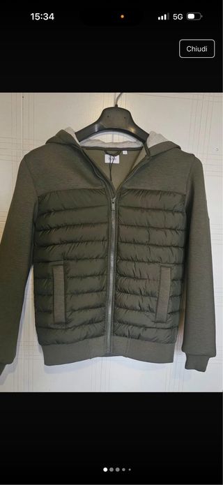 Bwkids giubbotto verde con cappuccio