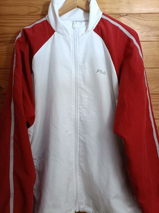 Sudadera Fila Color Blanco y Rojo Talla XL Nueva.