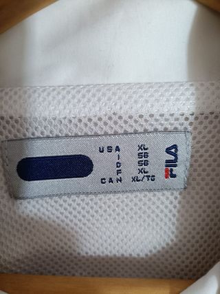 Sudadera Fila Color Blanco y Rojo Talla XL Nueva.