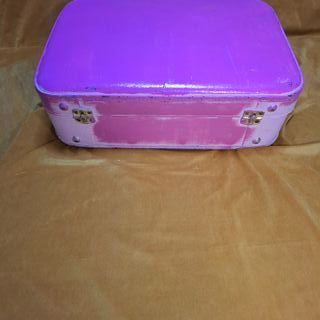 Maleta vintage rosa para restaurar