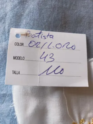 Manteletas Falleras Batistas Doradas