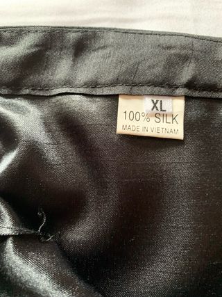 Pantaloni in seta neri