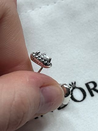 Pendientes de corazón plateado Pandora