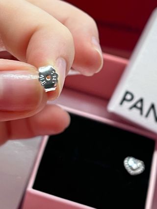 Pendientes de corazón plateado Pandora