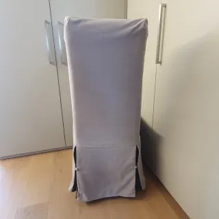 Coprisedie eleganti in tessuto grigio