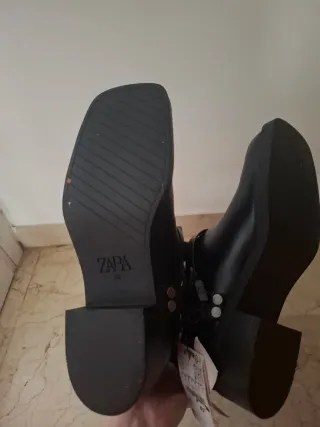 Botas biker negras de zara nuevas talla 38