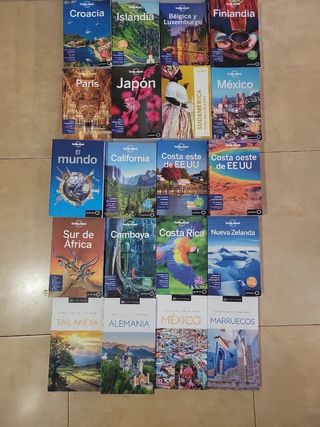 lote guias de viaje lonely a 16 euros unidad