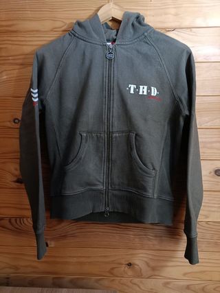 Sudadera Tommy Hilfiger Color Verde Talla XS.