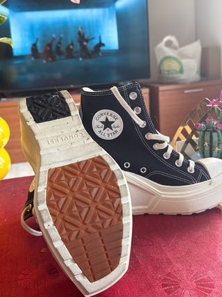Converse plataforma negras