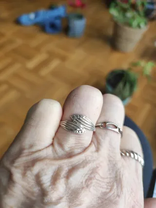 Anillos de plata, variados de10, y 5 falta el de 8