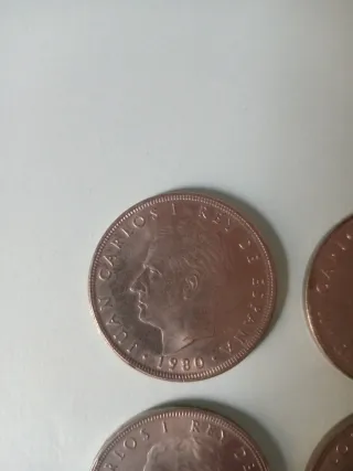 4 Monedas Carlos I Rey Juan 1980