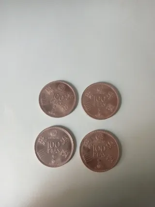 4 Monedas Carlos I Rey Juan 1980