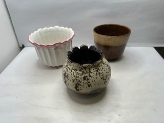 Set 3 Sottovasi Ceramica Decorati