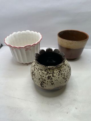 Set 3 Sottovasi Ceramica Decorati