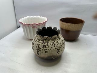 Set 3 Sottovasi Ceramica Decorati