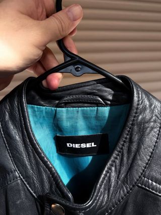 Chaqueta de cuero Diesel Negra