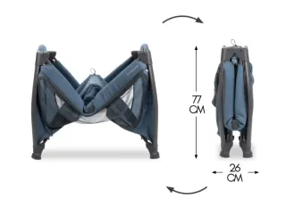 Cuna de viaje + 2 colchones + 2 sábanas