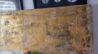 Cuadro abstracto pintado a mano