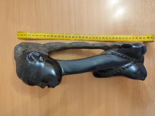 Busto madera africana mujer cuello largo