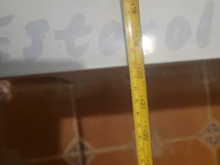 Mesa baja 100x50 cm blanca con cristal