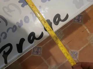 Mesa baja 100x50 cm blanca con cristal